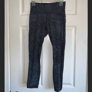 Lululemon Dark Grey Blue Speckled Running Leggings